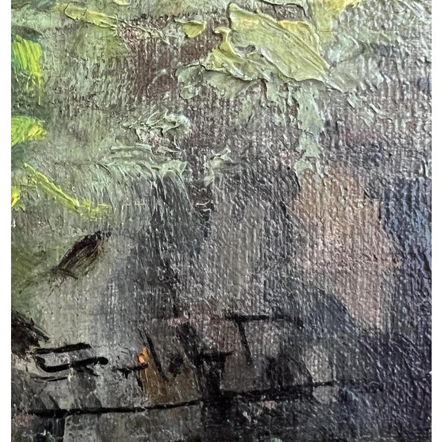 Leopoldo Galeota, Paysage animé, Oil on Canvas, Framed For Sale - Image 3 of 12