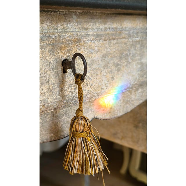Wood Desk with Drawers, 1950s For Sale - Image 7 of 8