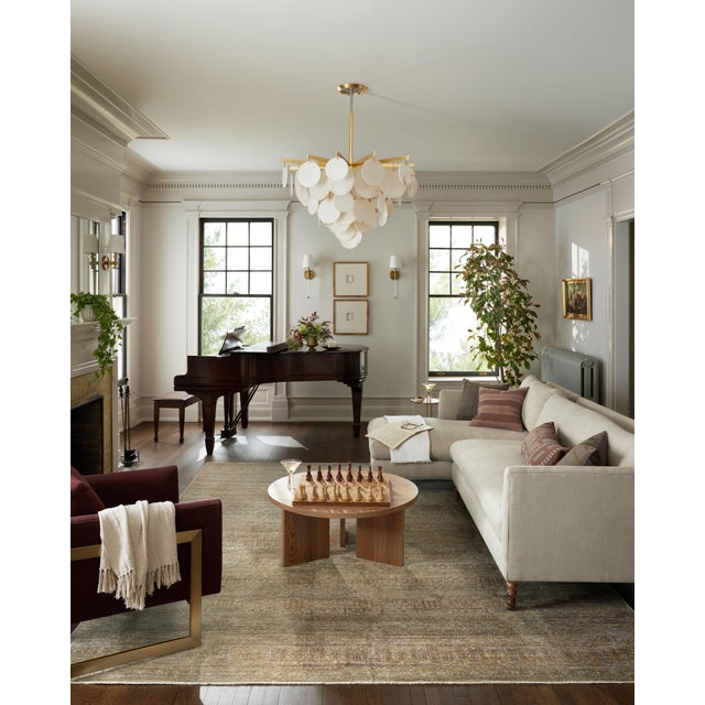 Textile Jean Stoffer x Loloi Bradbury Dove / Gold 2'-6" x 12'-0" Runner Rug For Sale - Image 7 of 8