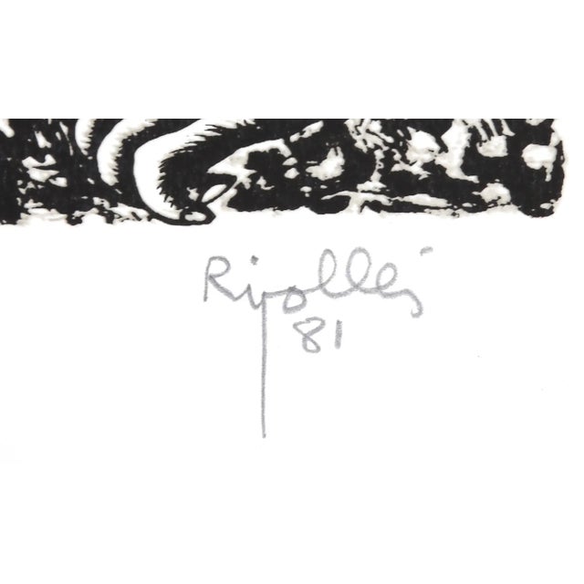 Figura en el Frente de las Casas Juan Garcia Ripolles Year: 1981 Size: 19.5 in. x 27.5 in. Lithograph, signed and numbered...