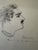 Impressionist 1955 Dimitrie Berea Pencil Self-Portrait Sketch in Paris on June 22, 1955 For Sale - Image 3 of 3
