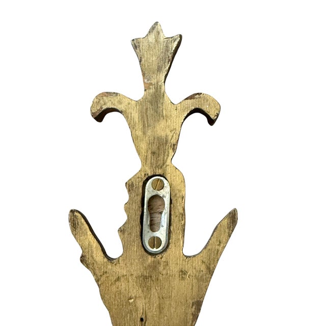 Gold Vintage Italian Louis XVI Style Gilt Two-Arm Wall Candle Sconces 22" Tall - A Pair For Sale - Image 8 of 9