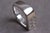 Danish white gold ring by Henrik N. Nielsen, 14 karat white gold, with 6 brilliant-cut diamonds, each approx. 0.03 carats