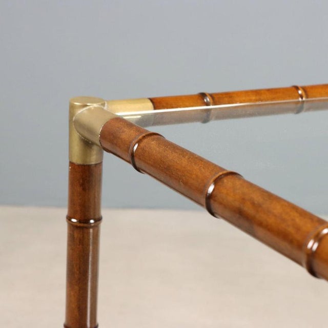Bamboo Coffee Table, 1960s For Sale - Image 4 of 8