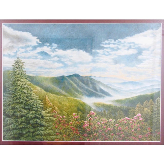 The Teresa Pennington Trails and Views Giclee Print is a large and beautifully framed piece of artwork that captures the...