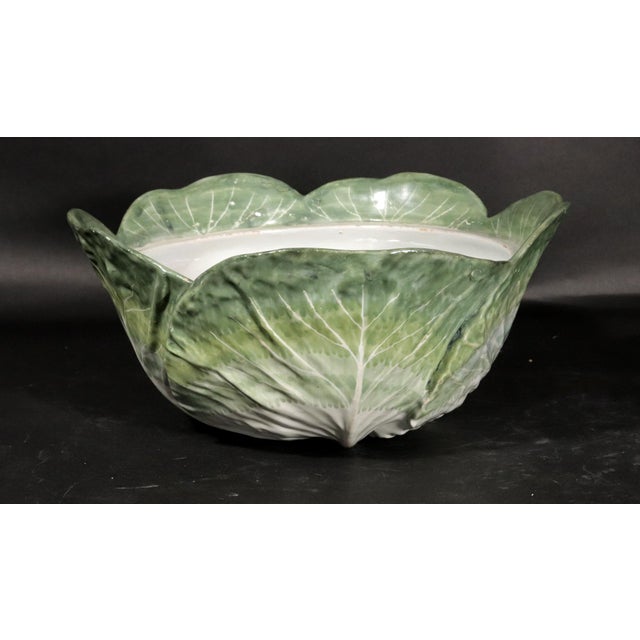 Mid 18th Century French Faience Tromp l'Oeil Strasbourg Factory Cabbage Tureen and Cover For Sale - Image 12 of 18