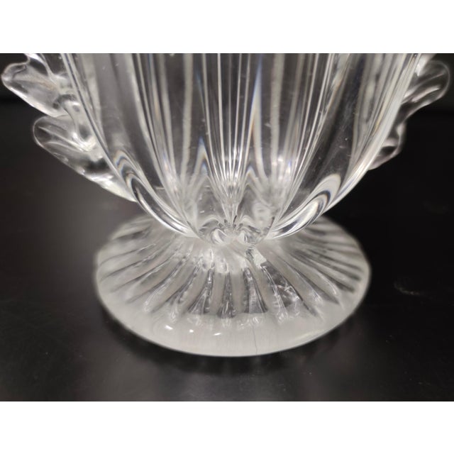 Vintage Transparent Murano Glass Vase from Barovier and Toso, 1930s For Sale - Image 10 of 13
