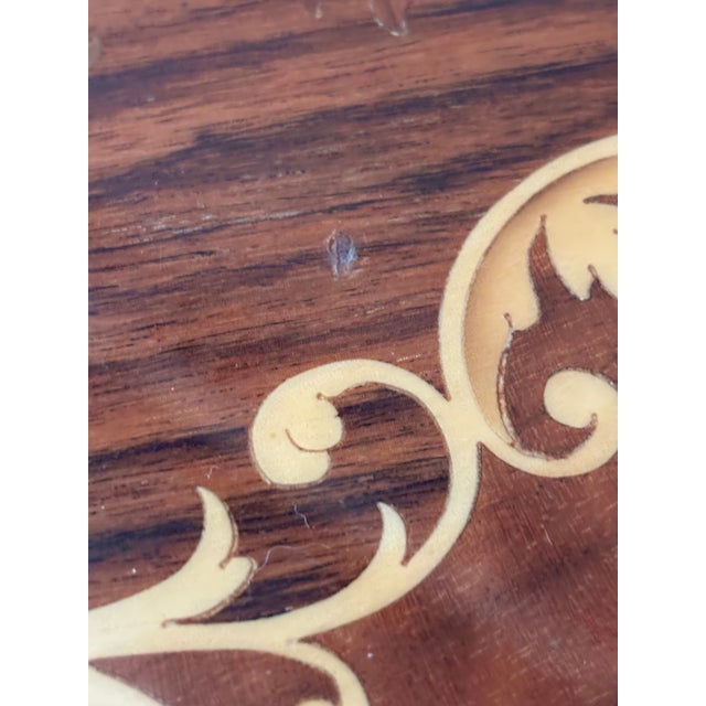 Set of 6 Vintage Italian Marquetry Inlaid Triangle Tables For Sale - Image 10 of 10