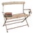 Antique French Rustic Iron Folding Garden Bench For Sale