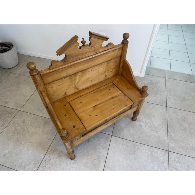Wood Kitchen Storage Bench For Sale - Image 6 of 9
