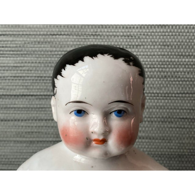 Biedermeier Antique 1820+ German Biedermeier Porcelain Bathing Doll, 8" Tall For Sale - Image 3 of 10