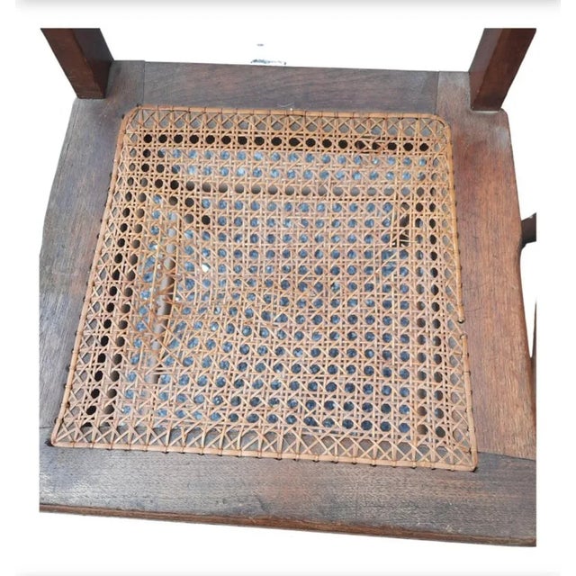 Brown A Pair of Late Victorian Walnut Inlays and Cane Seat Side Chairs For Sale - Image 8 of 9