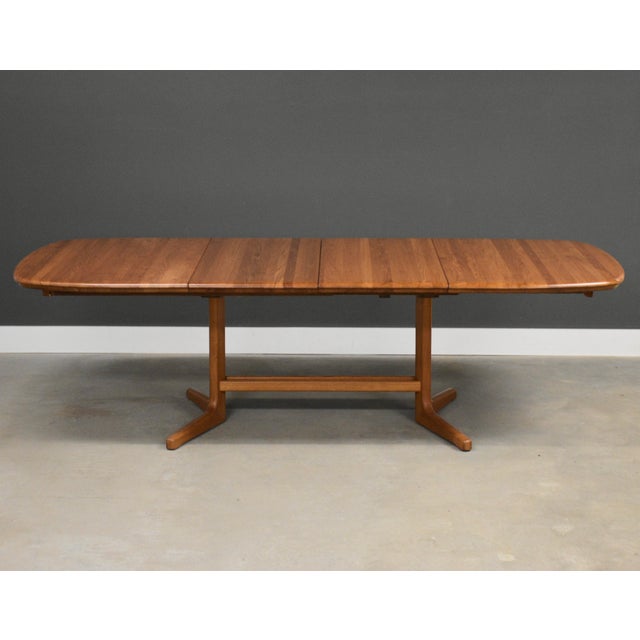 1970s Refinished 99” Danish Modern Solid Teak Dining Table For Sale - Image 4 of 12