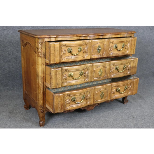 Wood Fine Quality Auffray Attributed Country French Commode With Italian Paper Lining For Sale - Image 7 of 12