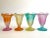 Mid-Century Modern Vintage Mid Century Modern Frosted Glass Multicolor Pastel Parfait Tulip Dessert Cups - Set of 4 For Sale - Image 3 of 13
