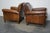 Vintage Dutch Cognac Leather Club Chairs, Set of 2 For Sale - Image 15 of 18