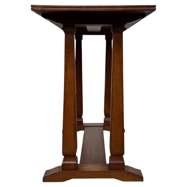 Small Early 20th Century English Oak Side Table For Sale - Image 3 of 8
