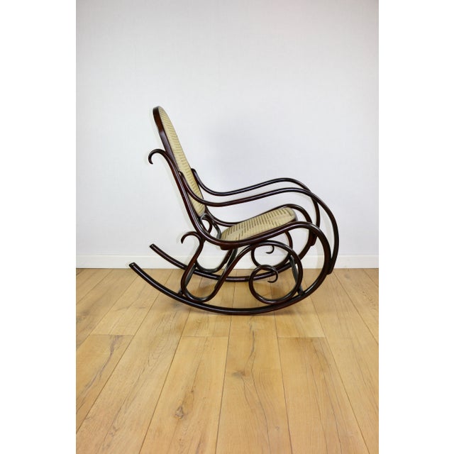 Wood Rocking Chair on Runners, 1970s For Sale - Image 7 of 15