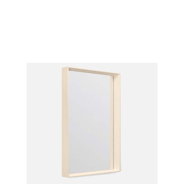 Timeless faux shagreen surrounds a rectangular mirror. The perfect piece when you want subtle textures to lead. This...