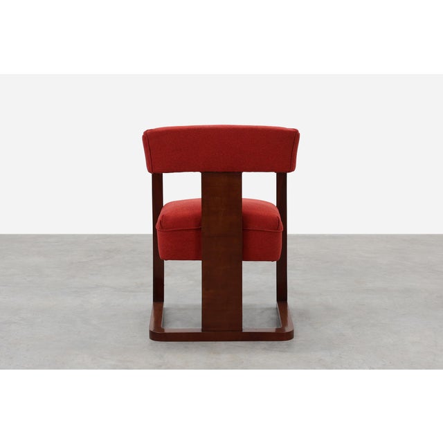 Wood Art Deco Red Chair, Belgium, 1920 For Sale - Image 7 of 13