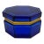 Murano or French Cobalt-Blue Octagonal Glass Casket, Ca. 1960–1980 For Sale