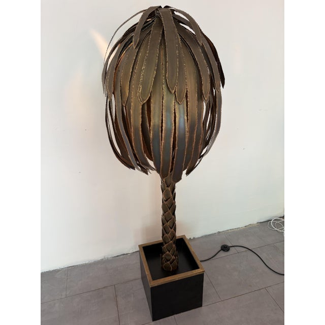 Brass Palm Tree Floor Lamp by Maison Jansen, 1970s For Sale - Image 11 of 14
