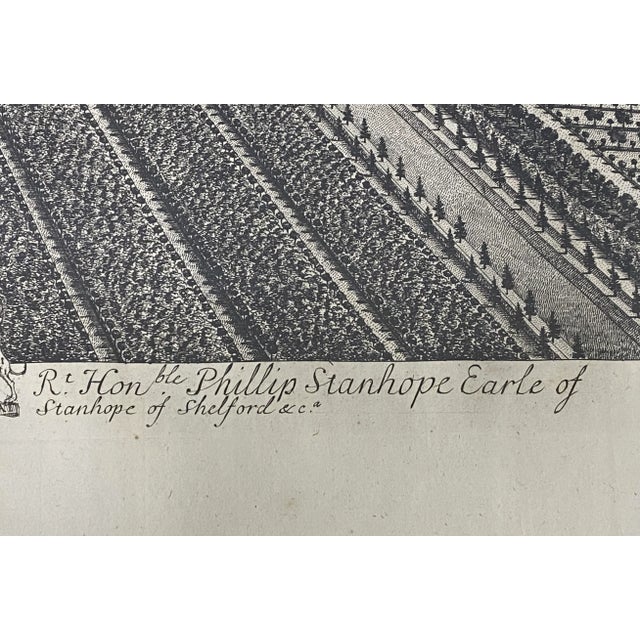 Sculpture Materials 18th C. Engraving "Shire of the Seat of Phillip Stanhope, Earl of Chesterfield" C.1724 For Sale - Image 7 of 13