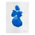 Blue Woman I - Motherhood 6x8 Watercolor on Paper For Sale