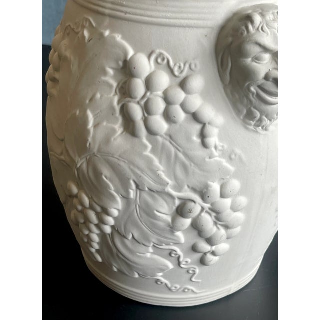 Vintage White Ceramic Bacchus Wine Cooler For Sale - Image 9 of 10