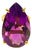 Bochic "Capri" Natural Pear Shape Amethyst & Diamond Set In 18K Gold & Silver For Sale