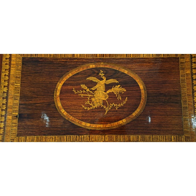 Small Antique Inlaid Desk, 1800s For Sale - Image 10 of 11