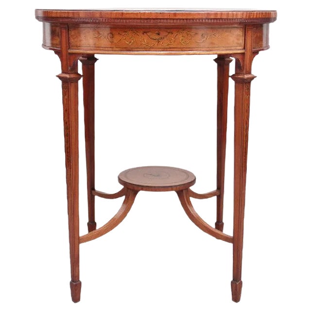 19th-Century Satinwood Occasional Table For Sale