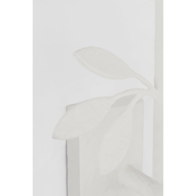 White Julie Neill for Visual Comfort Signature Clementine 22" Tail Sconce in Plaster White with Linen Shade For Sale - Image 8 of 11