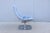 Modern Contemporary Knoll Jehs+Laub Swivel Lounge Chair in Blue and White Fabric For Sale - Image 9 of 18