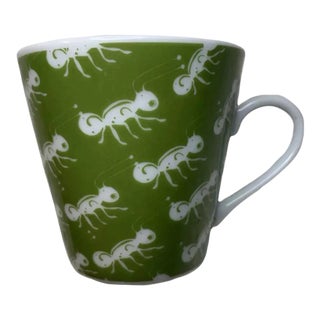 Rosenbaum De Coracao Brazil Espresso Demitasse Cup with Green Ant Pattern For Sale