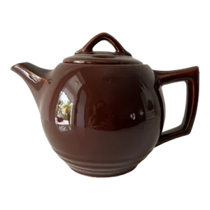 Mid-Century Brown Art Deco McCoy Tea Pot