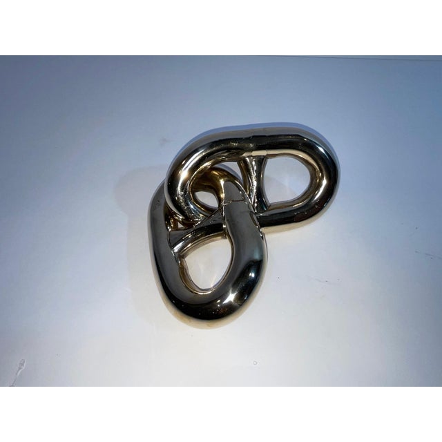 Double Link of Highly Polished Stud Link Chain For Sale In Boston - Image 6 of 7