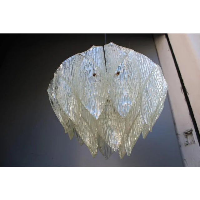 Italian Acrylic Glass Ceiling Light, 1970s For Sale - Image 8 of 12