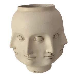 Abstract Fornasetti Style Sculpture TMS Perpetual Face Vase 2005