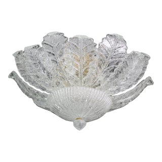 Vintage Procida, Murano Clear Trasparent Glass Ceiling Light For Sale