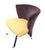 Giorgio Saporiti Pair of Saporiti Italian Mid Century Modern Fan Back Two Tone Lounge Chairs MINT For Sale - Image 4 of 7