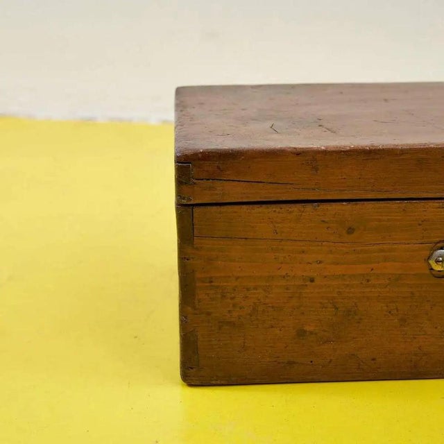 Antique Wooden Box with Dividers For Sale - Image 3 of 9