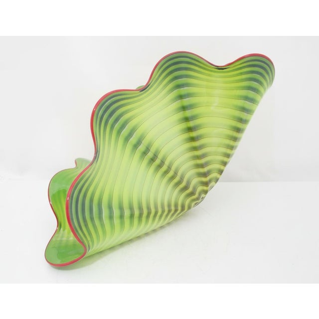 Contemporary Dale Chihuly 2pc Parrot Green Persian Series Hand Blown Art Glass Sculpture For Sale - Image 3 of 18