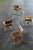 Brutalist Vintage Scandinavian Oak Dining Chairs with Upholstery, 1970s, Set of 4 For Sale - Image 3 of 18