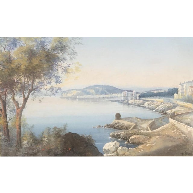 Yves Gianni, Costa Ligure, Gouache on Paper, Framed For Sale - Image 8 of 8