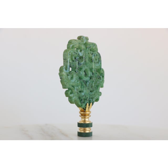 Chinese Unity Symbol Lamp Finial on Brass Hardware For Sale In Madison - Image 6 of 6