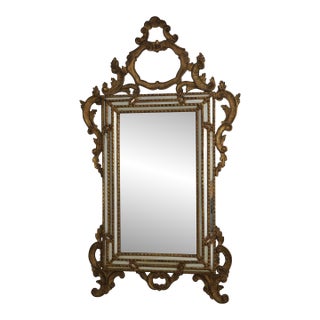 Vintage Venetian Giltwood Frame Mirror For Sale
