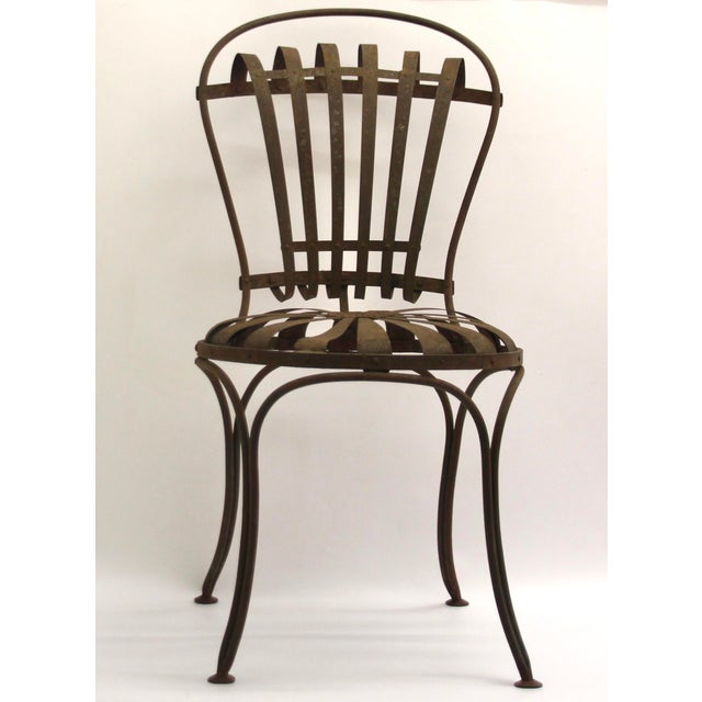 Cast Steel Chairs by Francois Carre, Paris, France, 19th Century, Set of 2 For Sale - Image 11 of 18