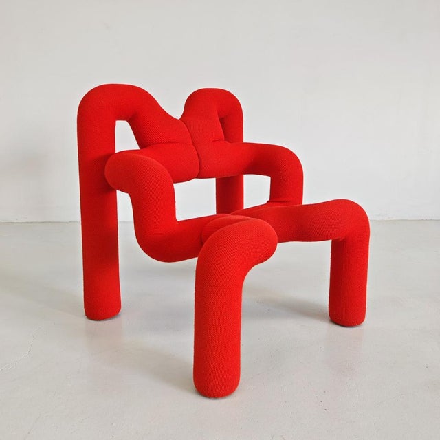 Red Ekstrem Armchair by Terje Ekstrom for Stokke, 1980s For Sale - Image 16 of 18
