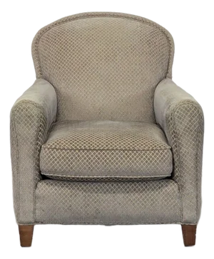 Crate & Barrel Classic Lounge Chair With Patterned Fabric